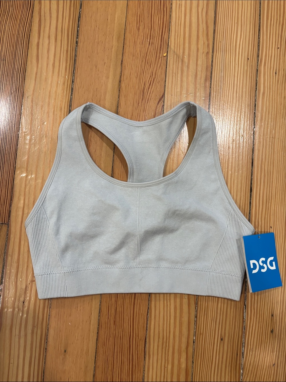 DSG Light Gray Seamless Racerback Sports Bra